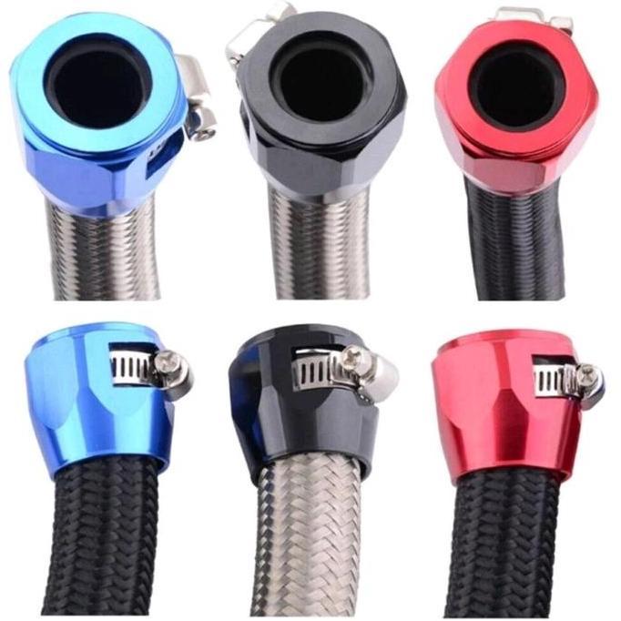 LOLOMY Klem selang bensin hose clamp selang bensin AN4/AN6/AN8/AN12 Aluminium