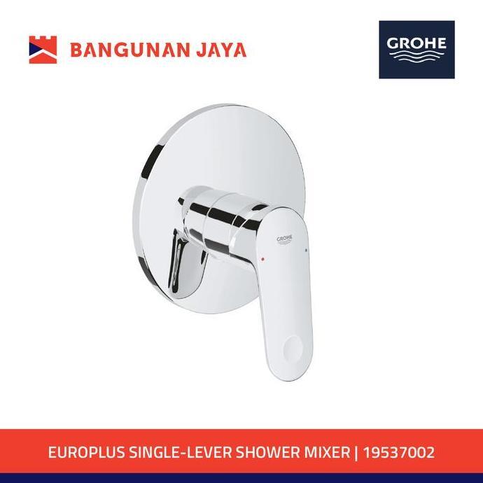 GROHE EUROPLUS SINGLE-LEVER SHOWER MIXER KERAN SHOWER TANAM DINDING PANAS DINGIN  |  19537002