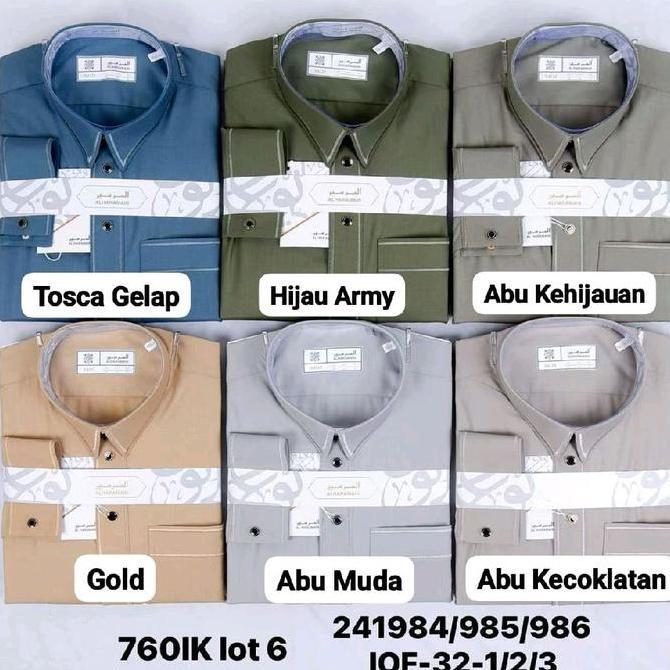 Hot Promo, Al Haramain Jubah Premium Kerah Kemeja Manset Bahan Semi Woll Jubah Pria