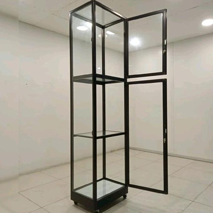 '' TC ALUMINIUM LSGP 782 55X40X195 B 3 SUSUN LEMARI PREMIUM RAK SERBAGUNA ALUMINIUM TEBAL FULL KACA 