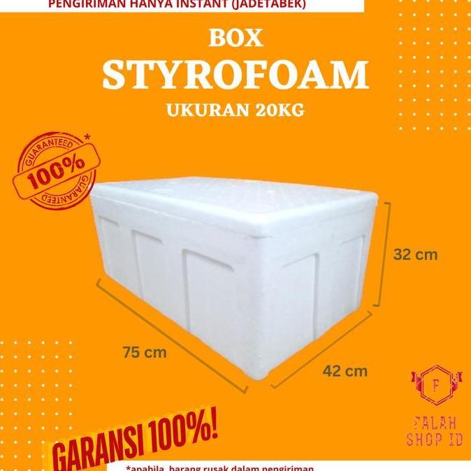 // STYROFOAM BOX AG 75 LOW 20 KG 75 X 42 X 32 CM / CONTAINER / CARGO / BOX BUAH / BOX TANAMAN / BOX 