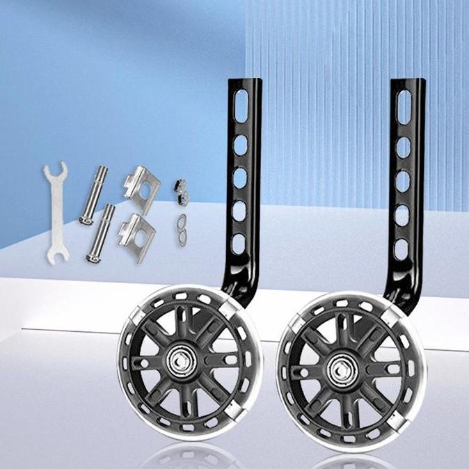 BOWATA 1Pasang Roda Sepeda Anak Samping Roda Bantu Sepeda Anak 12 Kuat Universal Roda Bantu Samping 