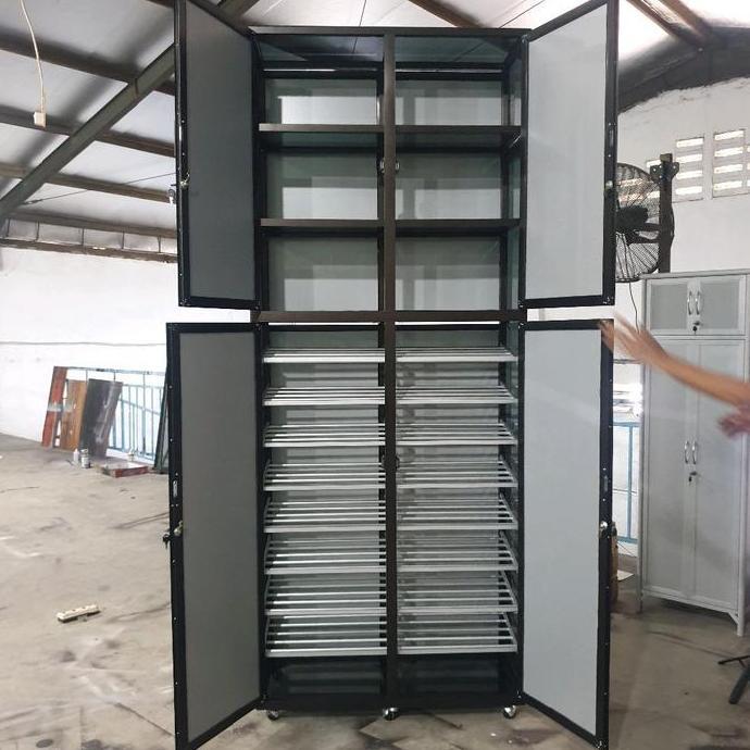 OK TC ALUMINIUM LSH237 100X40X250 B LEMARI RAK SEPATU HELM 3/9 SUSUN MUAT 9 HELM 36 - 45 PASANG ALUM