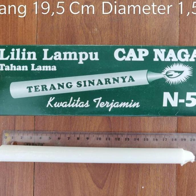 Lilin Putih Polos Jumbo cap Naga - Lilin Natal Lilin Mati Lampu