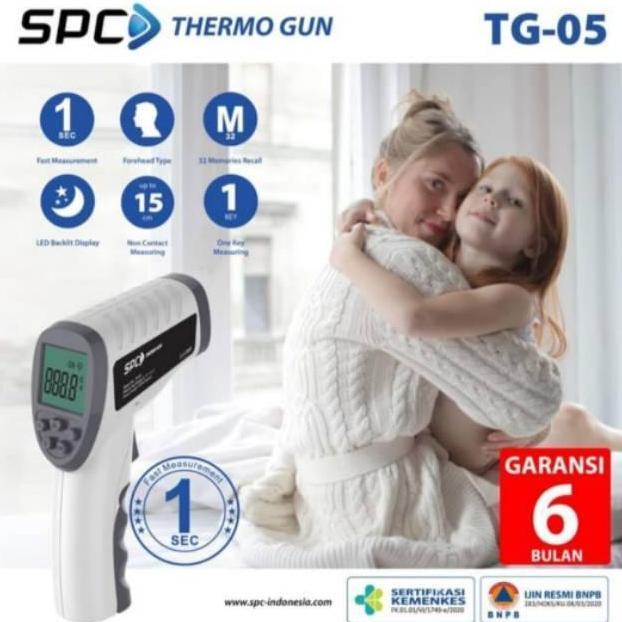 SPC Thermogun TG-05 Termometer Inframerah Akurat Jarak Tembak 15cm LED Backlit Baterai Termometer Su