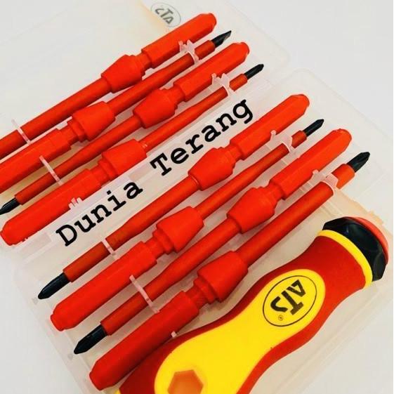 Obeng Set 8 pcs Listrik ATS Insulated Screwdriver