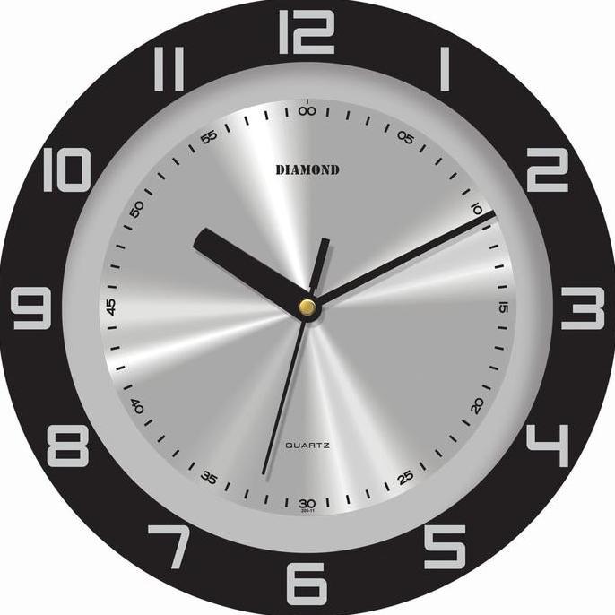 Jam Dinding Diamond 202T - Hitam