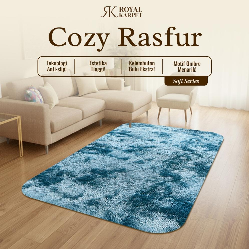 Royal Karpet - Karpet Bulu Halus Karpet Kamar Karpet Bulu Rasfur Karpet Anti Slip 120x180CM