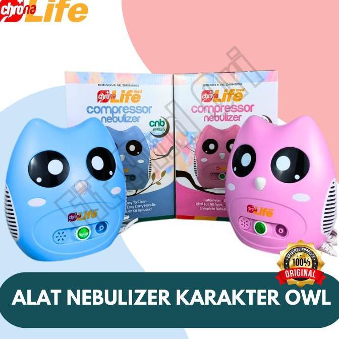 TERBARU - Alat Nebulizer Kompressor Karakter Anak OWL / Burung Hantu / Alat Nebu Anak