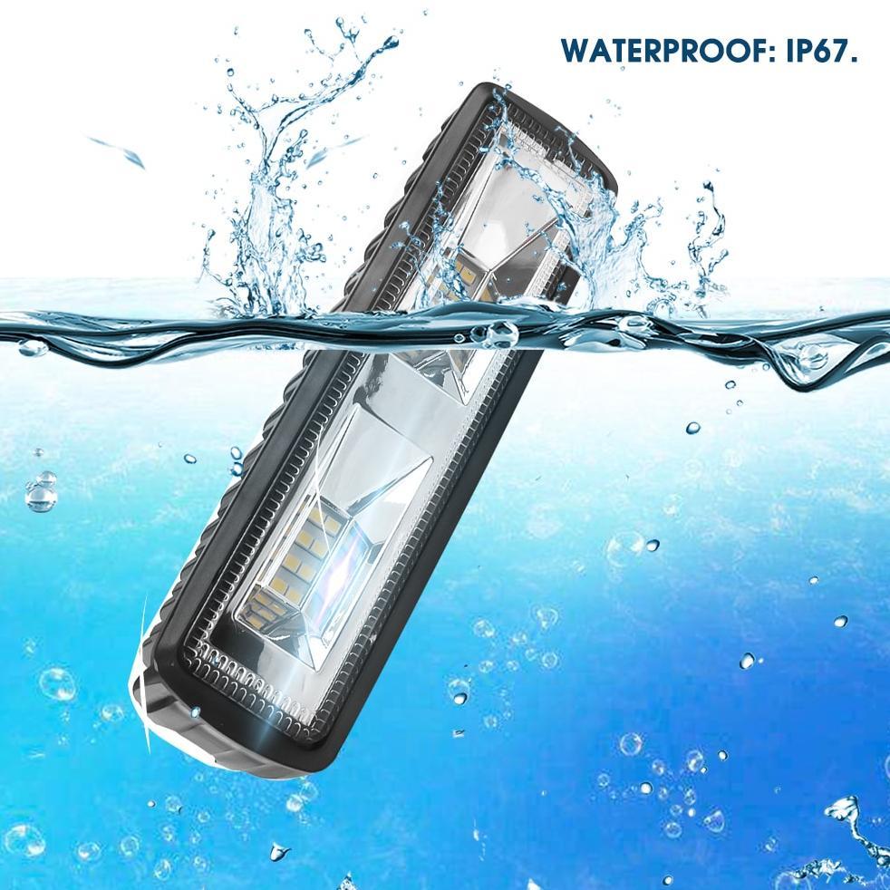 Hot Product 1Pc Lampu Tembak Sorot 12 Mata 50 Watt 6000K 12-24V Anti Panas Lampu Sorot Foglamp Motor