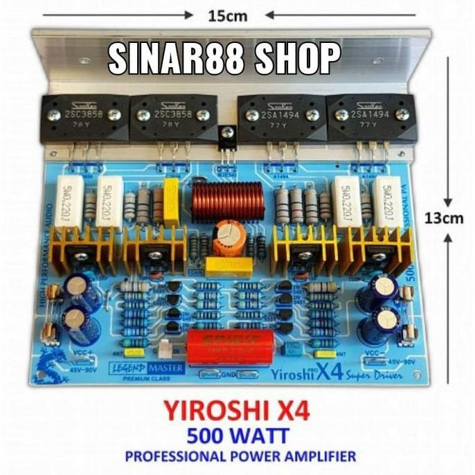 Kit Power Yiroshi X4+Tr Sanken Original Asli Amplifier X 4 High Quality
