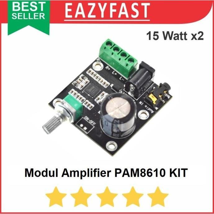 Kit Modul Ampli Mini 15W Pam8610 Amplifier Hifi Stereo Pam 8610 Volume Terbaik
