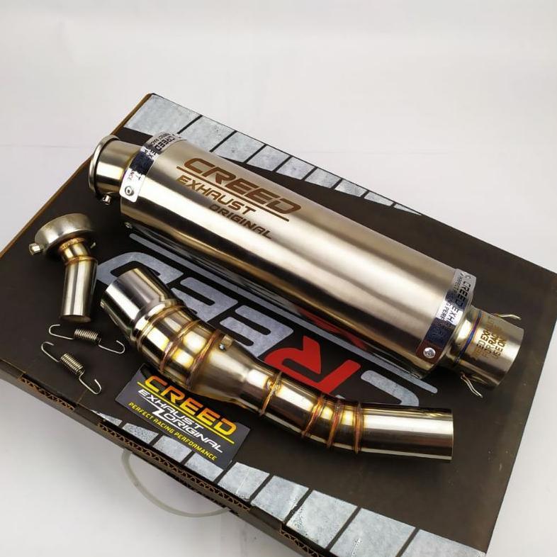 Cuci Gudang Knalpot Racing+Slip On+Db Killer Creed Exhaust For Cbr 150R, Cb150R, Ninja 250Fi/Karbu, 