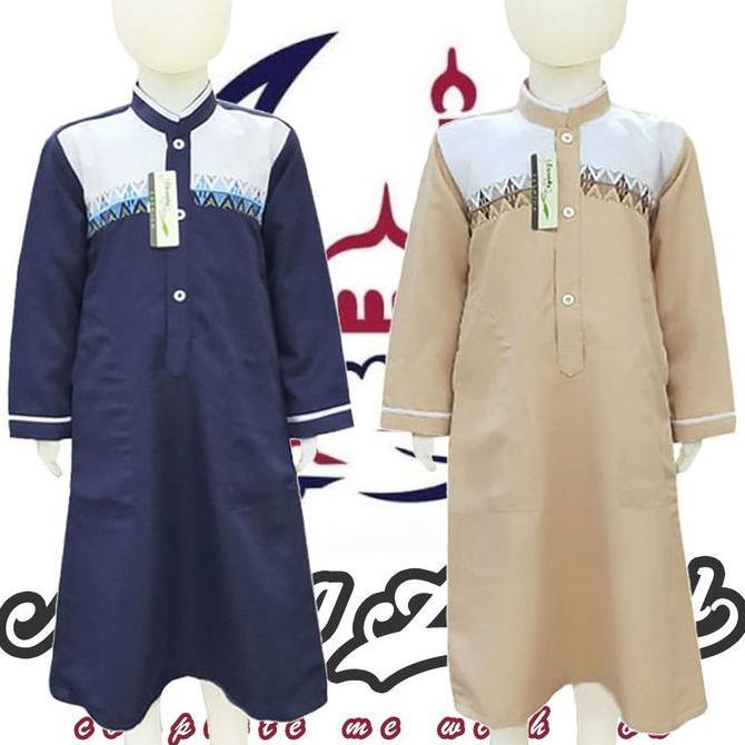 Koko Jubah Anak Laki2 Gamis Umur 3-12 Tahun Lengan Panjang Bahan Katun