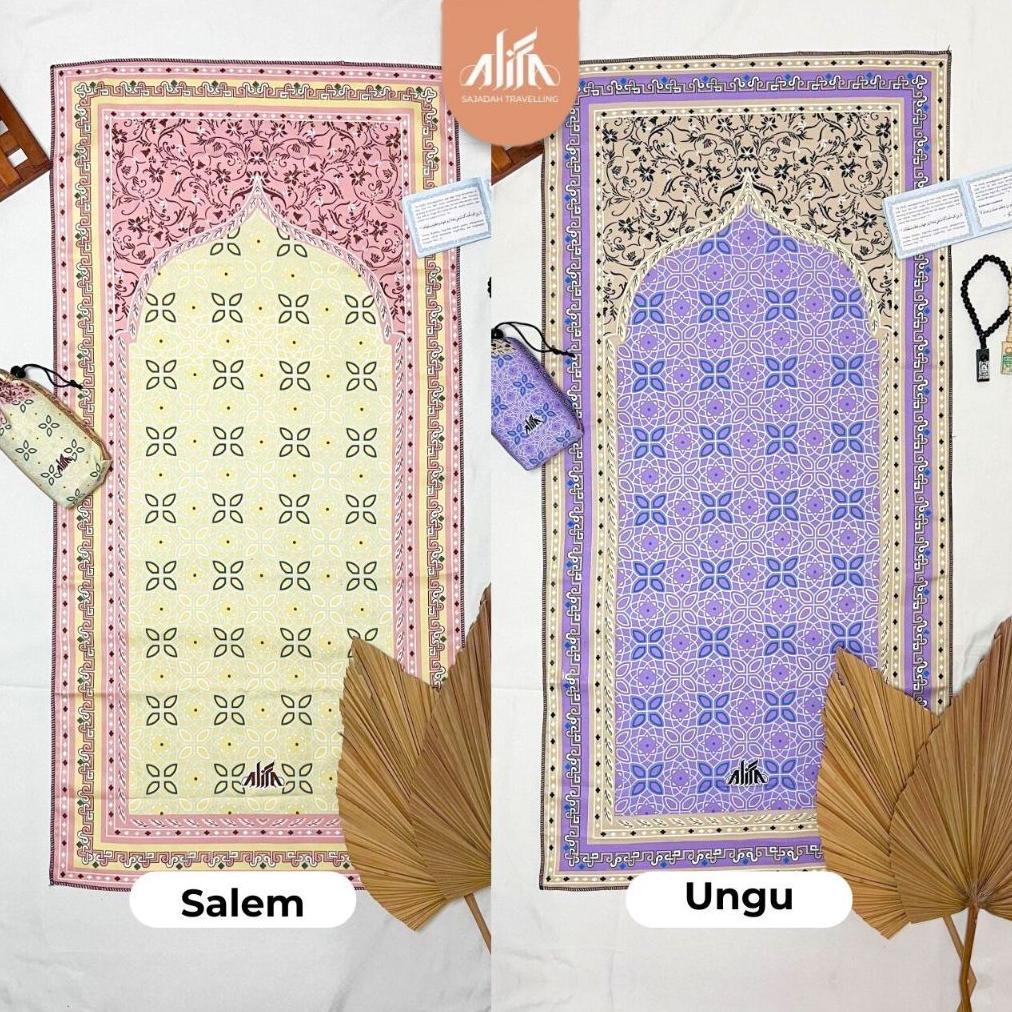 Premium Sajadah Travel Kashmir Free Tile Sajadah Traveling Pouch Oleh Oleh Haji Dan Umroh | Sajadah 