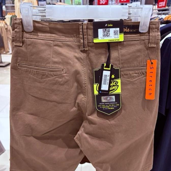 Celana pendek merk lois original warna coklat slimfit