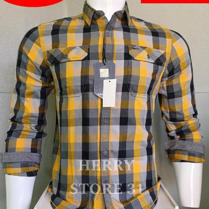 KEMEJA CARDINAL JEANS SLIMFIT PREMIUM QUALITY WARNA KUNING