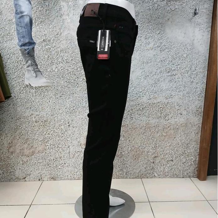 CELANA CARDINAL CDL JEANS HITAM POLOS SLIMFIT