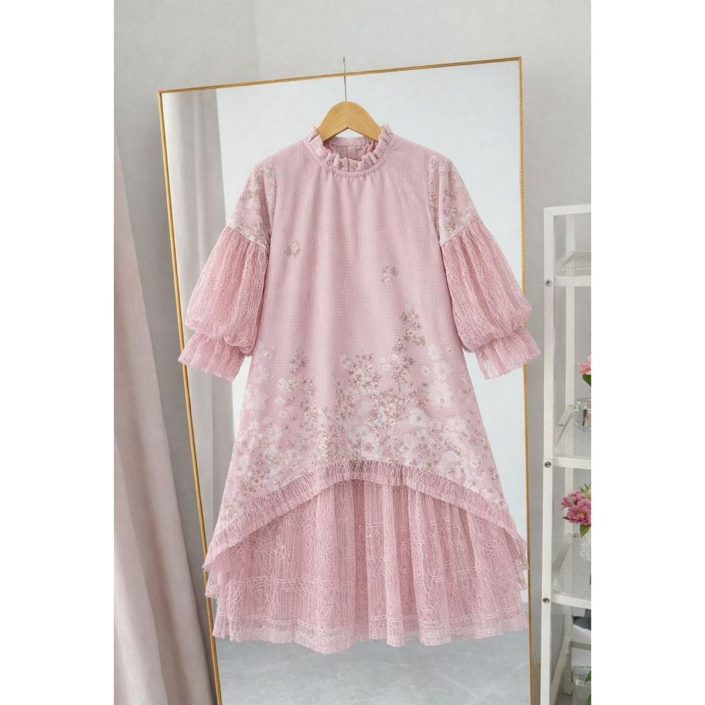 Grosir 2-12Tahun Gamis Anak Syari Lebaran | Gamis Trend Terbaru Anak Perempuan Lengan Brokat