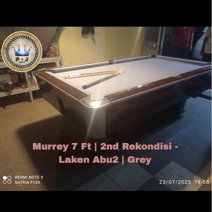 PJ - Meja Billiard R3kondisi | Murrey 7 Feet - Slate Stone | Batu Hitam