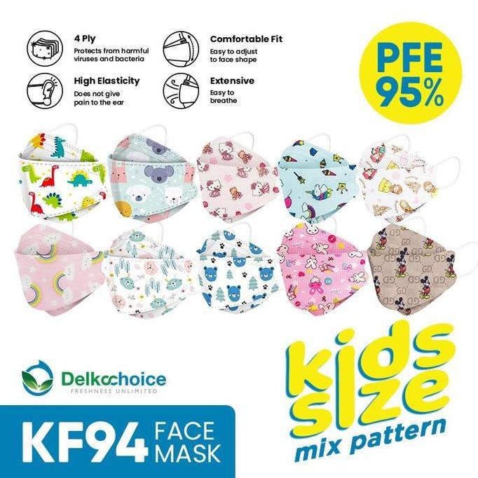 Masker Anak Cewek KF94 / Masker Anak 4ply Motif / Masker Anak Lucu murah