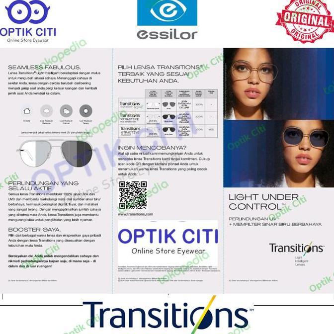 New  Lensa Kacamata Photocromic Crizal Essilor Transition Xtractive New Generation Original