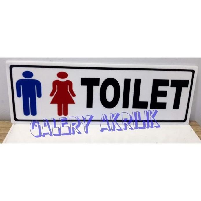 Ready  PAPAN AKRILIK LOGO PRIA DAN WANITA TULISAN TOILET SIGN BOARD AKRILIK S