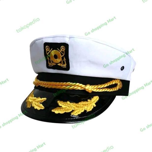 New  Topi Pelaut Bahan Katun  Warna Putih Untuk Pria Dan Wanita