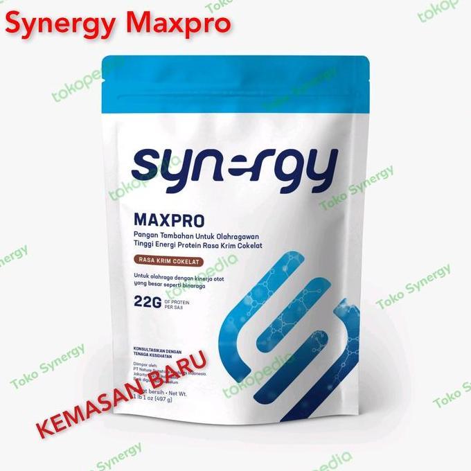 Synergy Maxpro Whey Protein 497gr Kaleng Rasa Coklat Asam Amino Lengkap Untuk Diet & Pemulihan Otot 