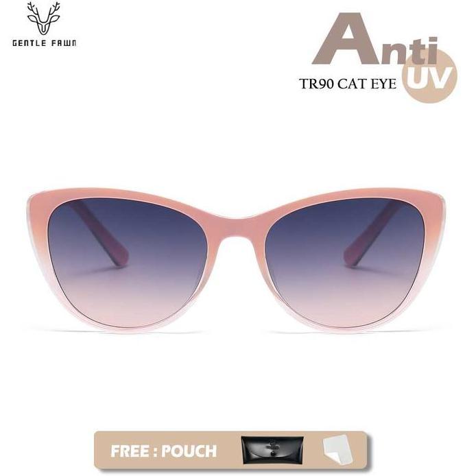 New  Gray Pink Kacamata Sunglasses Anti Silau Sinar UV Model Cat Eye Terbaru Bahan TR90 Fashion Wani