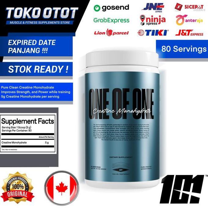 ONE OF ONE Pure Creatine Monohydrate Unflavored 80 Servings 400gr Recovery Boost Strength Power Supp