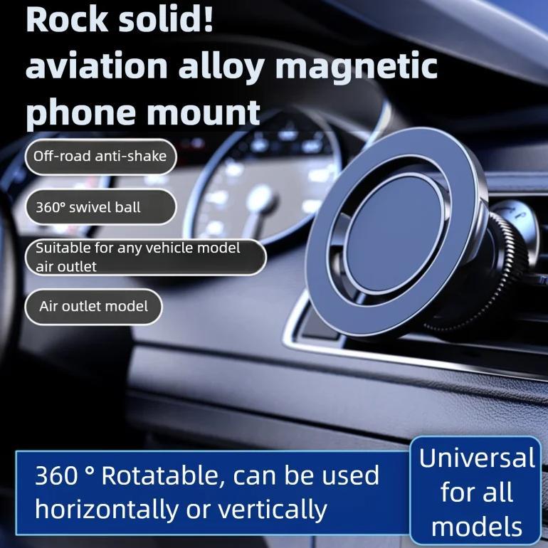 Car Phone Holder Vent Magnetic Phone Holder Universal Dashboard Magnetic Phone Holder Metal Magnetic