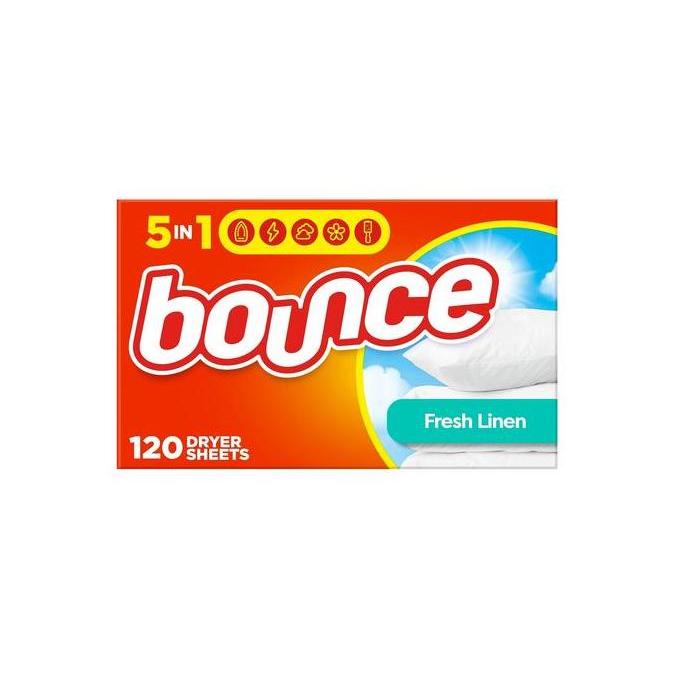 120 Sheets - USA Bounce Fabric Softener & Dryer Sheets - Fresh Linen