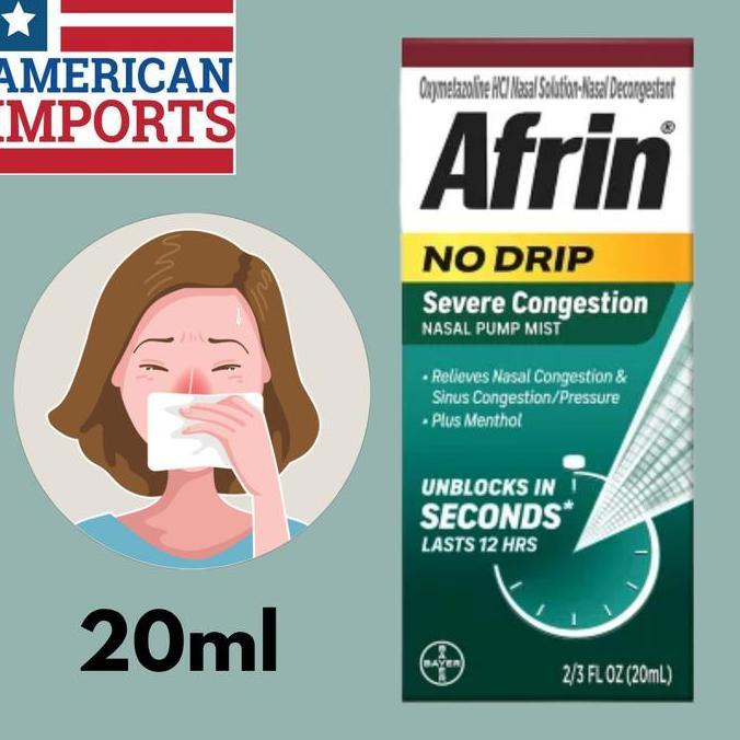 [ORI USA] Afrin No-Drip Severe Congestion Nasal Spray - 20ml