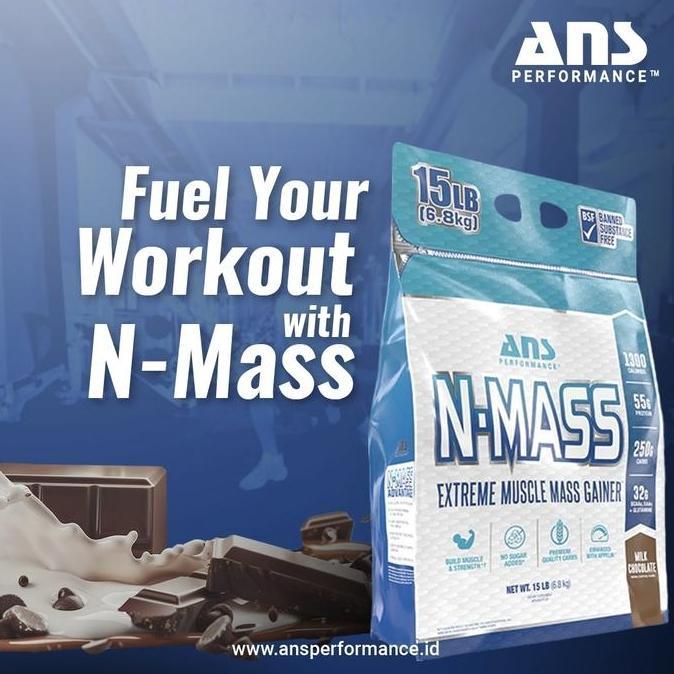 ANS N- MASS 15lbs n-mass nmass mass weight gainer susu fitness bulking