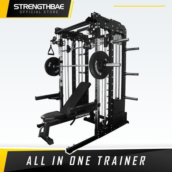 Home Gym STRENGTHBAE Power Rack Squat Smith Cable Machine Bench Press