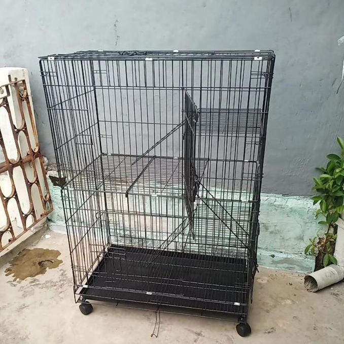 Kandang kucing lipat tingkat size L