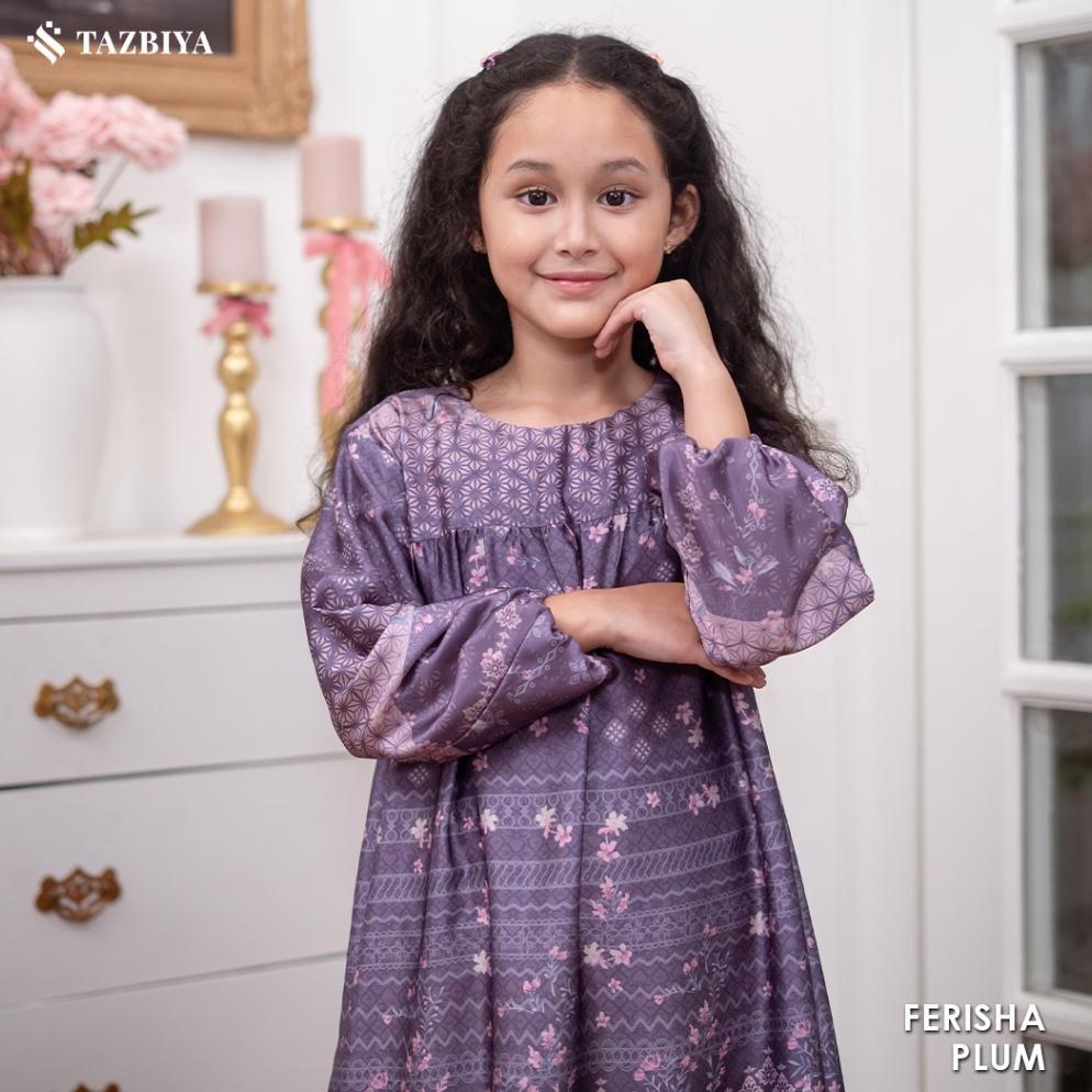 GARANSI TAZBIYA Gamis Anak Motif | Dress Anak Motif | Dress Syari Anak Silk Premium | Gamis Anak Sar