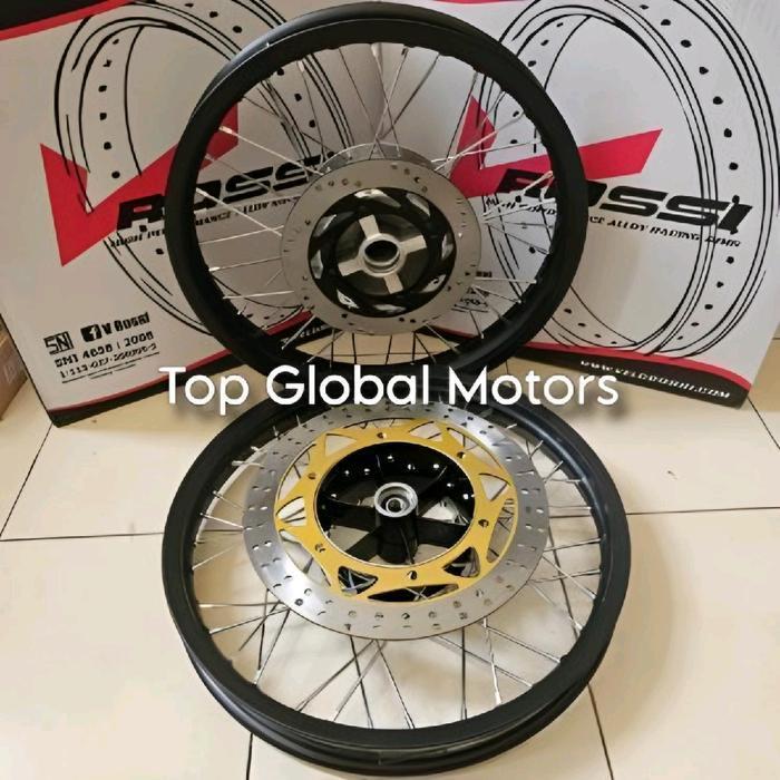 VELG NINJA 150R/RR SEPASANG ROSSI ORIGINAL RING17 DEPAN BELAKANG 1SET Motorcycle