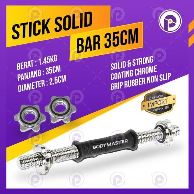 Stick Barbel Dumbell Stik Dumbel Barbell Lurus Panjang 35cm SOLID Fitness Bar Gym Adjustable