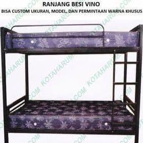ranjang tingkat bed besi susun asrama mess 1 2 orang no 3 4 single med
