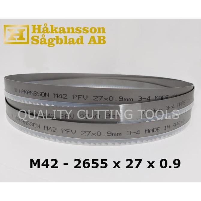 HAKANSSON Metal Bandsaw Blade M42 / Mata Gergaji Besi 2655 x 27 x 0.9