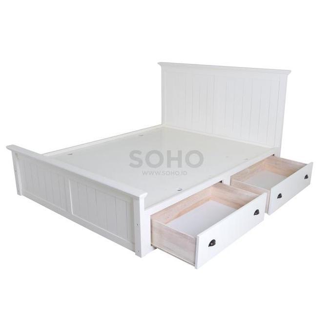 SOHO.ID Furniture Divan Rangka Tempat Tidur Laci Korea - Ashley Bed LL