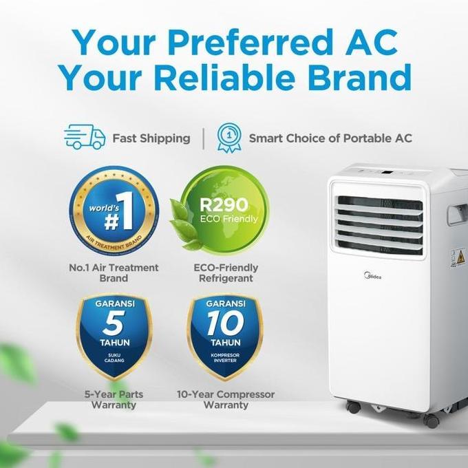 Gevvonistore28- Ac Midea Mpha 09 Crn7 1 Pk Low Watt Ac Portable