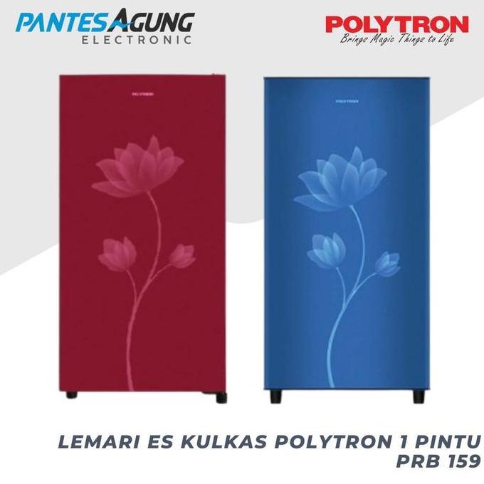Lemari es kulkas polytron 1 pintu PRB 159 Merah / biru