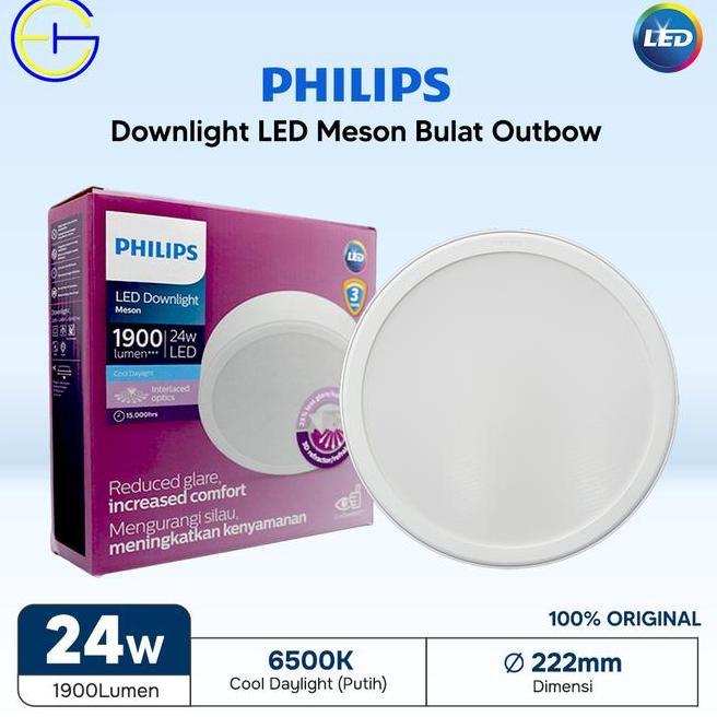 Lampu Philips Meson Downlht Plafon Led 59474 200 24W Outbow Bulat