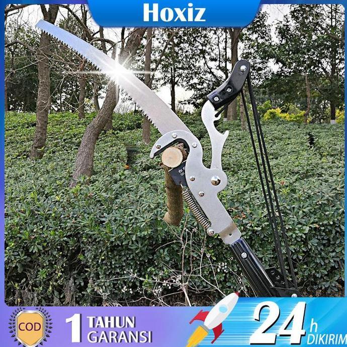 Tree Pruner Galah Tongkat Pemotong Gergaji Gunting Dahan Ranting