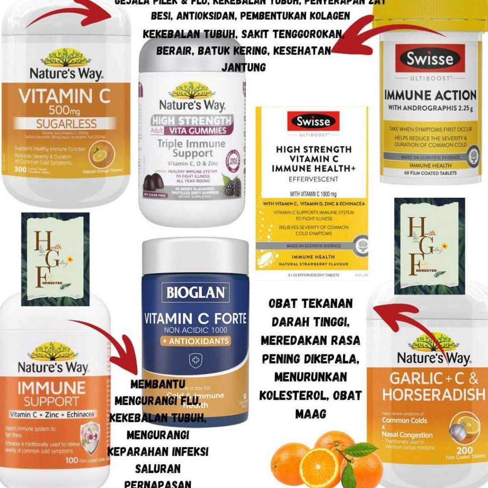 Nature's Way Immune Support 100S & Nature's Way Garlic + Vitamin C & Horseradish 200S