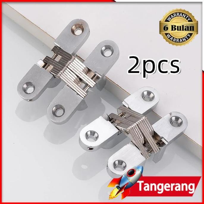 SMO 2pcs Engsel Pintu Tanam / Engsel Pintu Tersembunyi / Engsel Tanam / Engsel Lipat Tanam