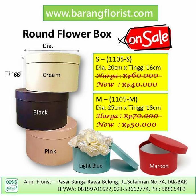 Yoiyouu- Round Box Small 1105-S Kotak Bunga